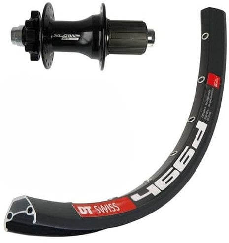 XLC 27,5´´ Hinterrad DT Swiss 466D Disc Evo 6-Loch 8-10-fach, Dimension:19-584 (27,5´´), Ausführung:kompl. schwarz. 12x142