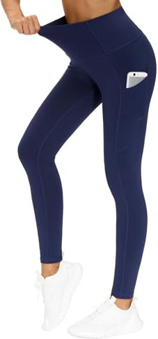 THE GYM PEOPLE Damen Capri Leggings, blau, M