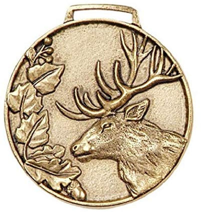 Hi Life Living Nature Medaille Trophe Hirsch Gold. Deko-Trophe. Jger. 267701