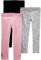 Simple Joys by Carter's 3-Pack Leggings, Grigio Stampa Animalier/Nero/Rosa, 18 Mesi (Pacco da 3) Bambina