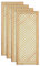Gittertür Holztür natur 99,3 x 39,4 cm Schranktür Raumteiler Schiebetür für Regale, Schränke, Möbel | Kiefer Holz unbehandelt | Vierer Paket 4-er Pack