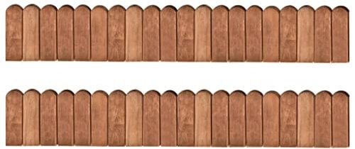 vidaXL 2X Rouleaux de Bordure Bordure de Jardin Bordure de Pelouse Bordure de Gazon Parterre de Fleurs Chemin 120 cm Bois de Pin Imprégné