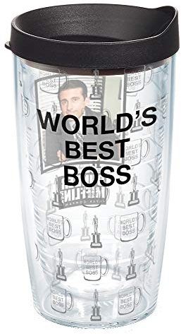 Tervis Tasse isotherme à double paroi fabriquée aux États-Unis pour garder les boissons froides et chaudes, 473 ml, Worlds Best Boss