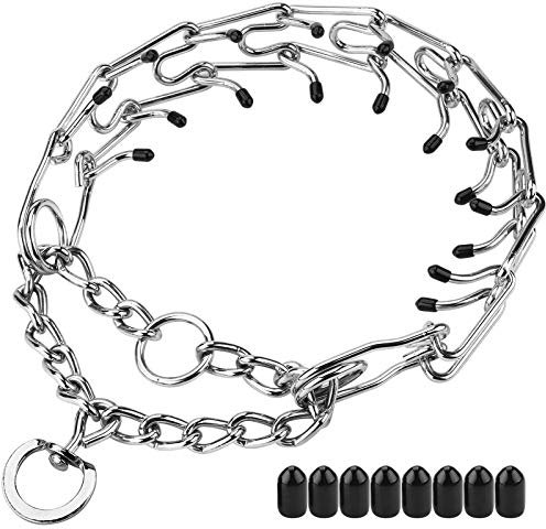 Havenfly Collier de Dressage à Griffes pour Chien,Chien Collier Étrangleur Réglable détachable,Métal Collier de Dressage Réglable pour Gros Chien Animal Domestique (L:3.5mm,21.6-inch)