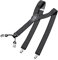 DonDon Hosenträger Herren extra stark Rauten schwarz grau 3,5 cm Hosenträger Herren breit in Y-Form lang - Starke Clips passend für Anzug Jeans Chinos Vintage Rockabilly Suspenders