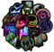 50 Stück Aufkleber, Wasserdichte Aufkleber, Graffiti Aufkleber, Neon Graffiti Stickers für Laptop, Motorrad, Fahrrad, Skateboard, Gepäck, Bestes Geschenk für Kinder und Erwachsene