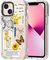 MOSNOVO für iPhone 13 Mini Hülle – Durchsichtige, schlanke, stoßfeste TPU+PC-Handyhülle, [6,6 Fuß Fallschutz/Anti-Abziehen] - Vintage-Collage-Kunst