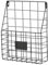 Metall Gitter Draht HäNgender Ordner Mail Document Organizer Zeitung Magazin Lager Wand Regale (Schwarz)