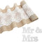 DURANTEY 2-teiliges Set Tischdecke Spitze 30 x 275cm Spitze Tischläufer Festival Juteband Tischband Jute Natürliches Juteband Tischläufer aus Sackleinen für Hochzeit Festival-Ereignis Tischdekoration