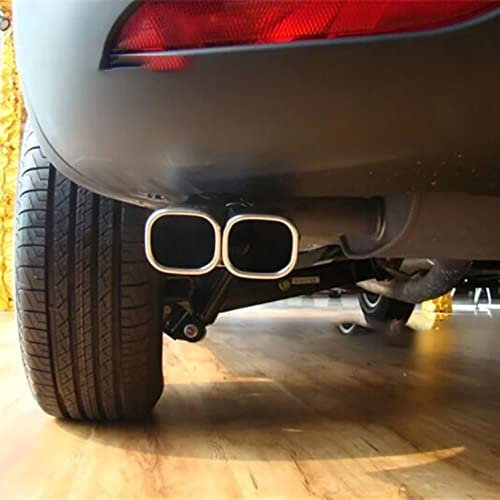 BVDOUE Auto Edelstahl Auspuffblende Auspuffblenden Auspuffrohr Abdeckung Zubehör Auspuff Endrohr, für Hyundai Tucson 2015-2018 73MM Auspuff Blende