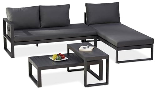 BEST 4-TLG. Lounge-Gruppe Navarino Anthrazit/Anthrazit