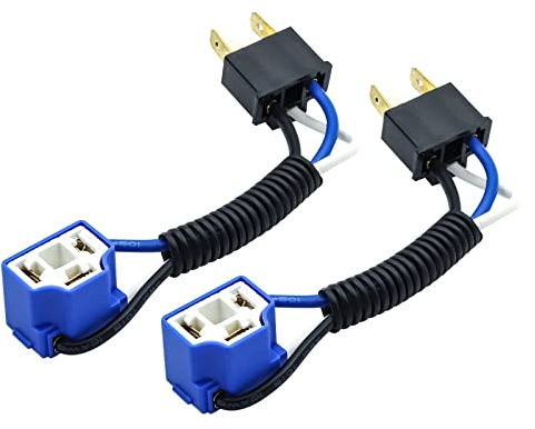 NWpangu 2 Stück H4-Stecker auf Buchse, Kabelbaum, H4-Stecker-Adapter für Scheinwerfer, Nebelscheinwerfer (A Typ)