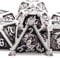 SIQUK 7 Stücke Würfel Metall Set DND Würfel Polyedrisch Würfel Metall Spielwürfel D20 D12 D10 D% D8 D6 D4 DND Dice Metal für RPG D&D Dungeons and Dragons, Schwarz