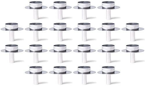 Novaliv 20x Teelichthalter für Flaschenhals I Metall Kerzenhalter für Flaschenhals Kerzenständer Silber Flaschenaufsatz Flaschenkerzenhalter Kerzenhalter Weinflasche Bottle Holder Weinflaschenaufsatz