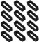 Vicloon Silikon Uhrenarmband Schlaufe, 12 Stück Armbanduhr Schlaufe, 24mm Silikon Uhrenarmband Halter Uhrenarmband Keeper, Ersatz Uhrenband(Schwarz)