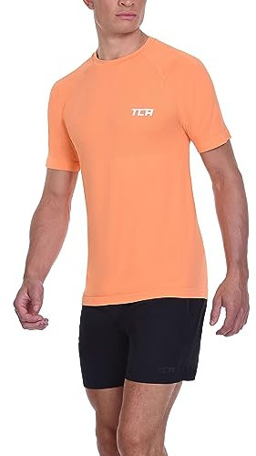 TCA Herren SuperKnit Funktions Laufshirt - Orange, S