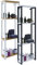 VCM Holz Badezimmerschrank | Badmöbel Metall Industrial Style | Wandregal | Badregal | Maße ca. H. 112 x B. 35 x T. 15 cm - Bitila M