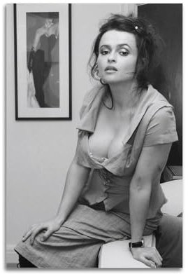 TeDe Helena Bonham Carter Retro Schwarz-Weiß-Gedenk-dekoratives Gemälde, Druck, Leinwand, Wandkunst, Wohnzimmer, Schlafzimmer, Poster, Gemälde, 20 x 30 cm, ungerahmt
