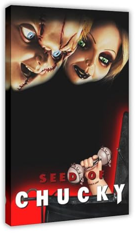 EYEZER Chucky Seed – Filmposter auf Leinwand, Poster, Wandkunst, Dekor, Bild, Gemälde für Wohnzimmer, Schlafzimmer, Dekoration, Rahmen-Stil, 60 x 90 cm