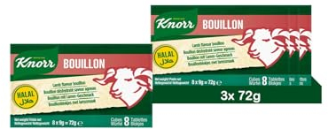 KNORR HALAL Bouillon Brühwürfel Lamm, Suppenwürfel (3 Stück (8 x 9g))