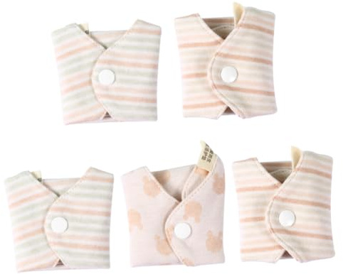 Mobestech 10pcs Washable Reusable Sanitary Pads for Women Cotton Pads Super Absorbent Menstrual Panty Liners Comfortable for Period Random Pattern