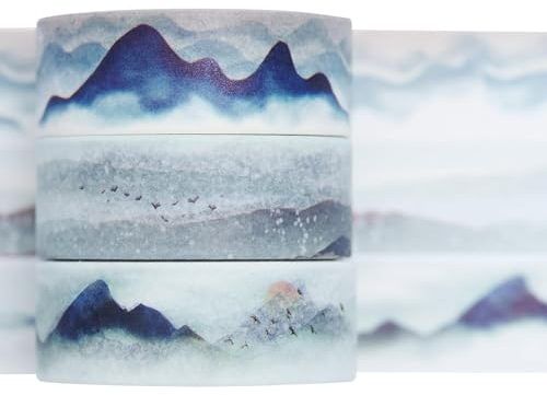 KAVI' S 3 Rollen Niedlich bedruckt Washi Tape Set Kreative Basic Dünn Dekorative Bänder für Kunst, DIY Handwerk, Bullet Journals, Planer, Scrapbooking, Verpackung