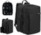 Cwatcun Large Modularity Scalable Camera Backpack Photography Camera Case with 15.6 Laptop Compartment Tripod Strap for Canon Nikon Sony SLR DSLR Camera, Lense, Black, L