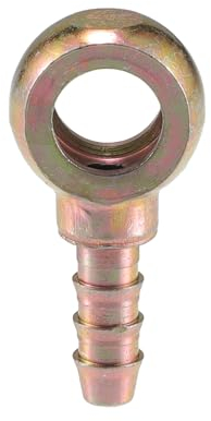 A ABSOPRO Boulon de banjo universel 8mm ID Raccord de tuyau à barbe de banjo en métal ton bronze pour moto et voiture