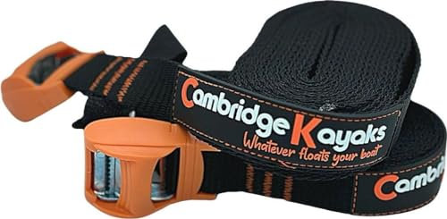 Cambridge Kayaks Camlock straps lashing straps for roof trailer tie down 4m or 6m (4 meter)
