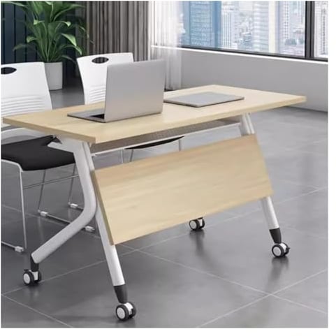 Konferenztisch Besprechungstisch Klappbarer Büro/Zuhause Mobil Konferenzraum Tisch, 120 140 160 cm Lang Groß Zusammenklappbar Besprechungs-/Seminartisch, Kinderzimmer Rechteckig Arbeitszimmer-Schreib