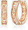 Linawe Hoop Earrings for Women Trendy, Rose Gold Huggie Earrings Stud, Small Hoop Cubic Zirconia Mini Tiny Hoops, Moissanite Cartilage Cuff Preppy Earrings, Safety Pin Flat Back