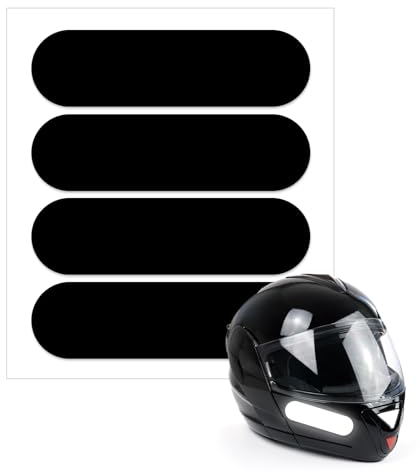 4 Stück Reflektierende Aufkleber für Motorradhelm, Helm Dekor Aufkleber Reflektierend, Nachtsichtbare Sicherheitsmarkierungen, Schlichtes Design, Langlebig, Optimale Haftung für Helme und Fahrzeuge