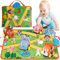 Coogam Farm Tierspielzeug, geeignet für EIN 1-jähriges Kind, EIN Soft-Relay-Fahrzeug-Set, Teppich mit Stimme-Spiele, Baby-Fine-Motor-Fähigkeiten Spiele Begleitspiele Montessori Lerngeschenke