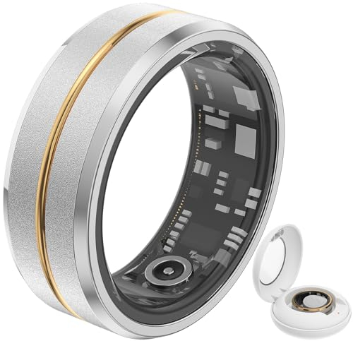 Bague intelligente pour homme et femme Android iOS Fitness Tracker Bague Bluetooth Mesure de la fréquence cardiaque Anneau intelligent podomètre Bague de suivi du sommeil Bague de santé avec