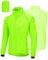 33,000ft Fahrradjacke Herren Wasserdicht Atmungsaktiv UV-Schutz Leicht Fahrradweste mit Abnehmbaren Ärmeln, Reflektierend Regenjacke Laufjacke Packbare Jacke für Männer Grün L
