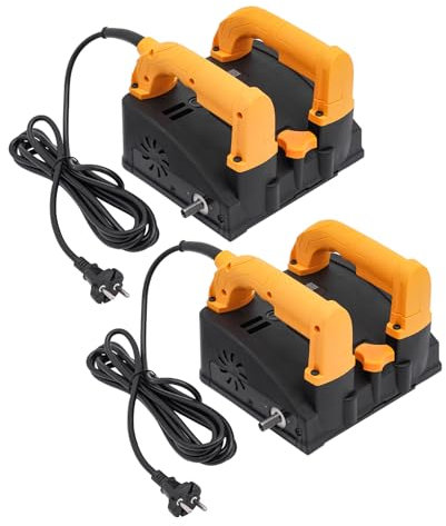 WooDerson Elektrohobel 1200W 220V, Breite Der Hobelwand 15cm, Hobeltiefe 1-4mm, 26 Klingen Handschleifmaschine Mit Reiner Kupfermotor, Länge Des Netzkabels 4m, Schwarz+Gelb