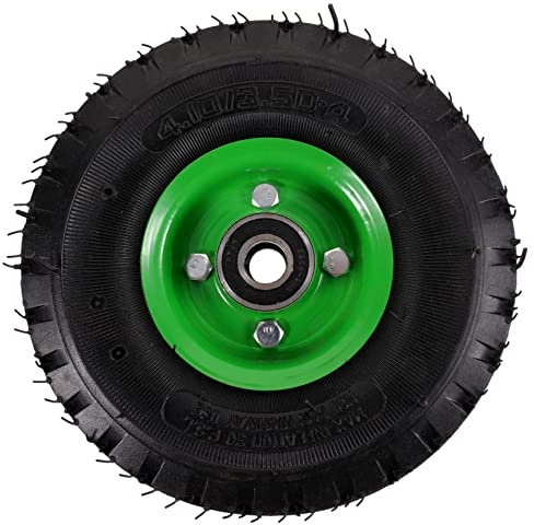 10 Zoll Wagenreifen aus Gummi, Wartungsfrei, Schwarz für Gartenwagen