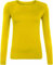 FASHION MY LOVE Women Ladies Long Sleeve Round Neck Plain Top Stretchy Casual Summer T-Shirts Basic Slim fit Tee Tops UK Plus Size 8-26 Yellow