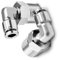 TAILONZ PNEUMATIC Raccordi a gomito in acciaio inox 304 filettatura maschio 10 mm OD guaina x 1/2 BSP a pressione PL10-04 (confezione da 2)
