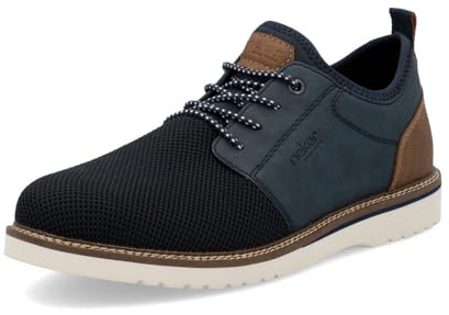 Rieker Herren Low-Top Sneaker 04550, Männer Halbschuhe, lose Einlage,Freizeitschuhe,Laufschuhe,straßenschuhe,Strassenschuhe,blau (14),47 EU / 12 UK