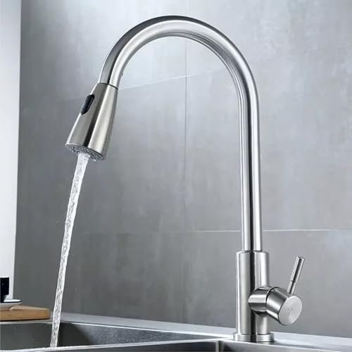 Hydra House Grifo de Cocina Extraíble – Cabezal Retráctil, Giro 360°, Antisalpicaduras, Instalación Fácil – Ideal para Fregadero Moderno