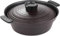 HJLHUIDM Cocotte antiadhésive en Fonte d'aluminium avec Couvercle et Double poignée pour Induction, Noire, 18 cm