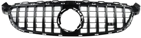 OGJFD Kühlergrill Ganzschwarzer Frontstoßstangengrill Für Benz Für W205 C63 C63S Für AMG 2019 2020 21 Für GT R Vorderen Grill