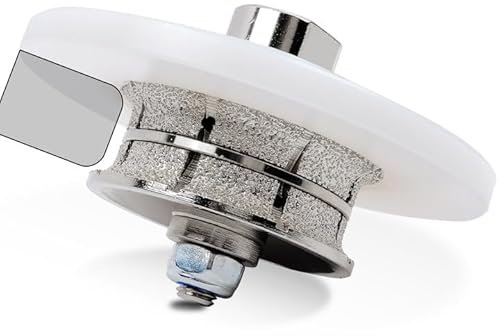 Double Pencil Round Grinding Wheel Diamond Hand Profiler – 20mm Edge Shaping Router Bits for Granite Quartz Marble & Stone Kitchen Worktops