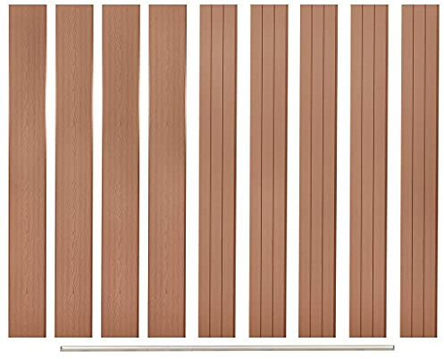 Mokuyary Ersatz-Zaunbretter 9 Stück WPC 170 cm Braun