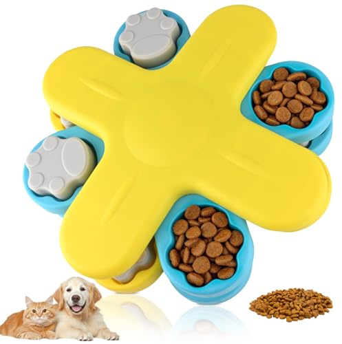 Gaethra Interactive Dog Toys, Interactive Dog Food Puzzle Feeder Toy, 3 Level Treat Dispenser Dog Toy, Enrichment Toy, Food-Grade Safety Materials, Promoting Digestion, for Puppy, Small & Medium Pet