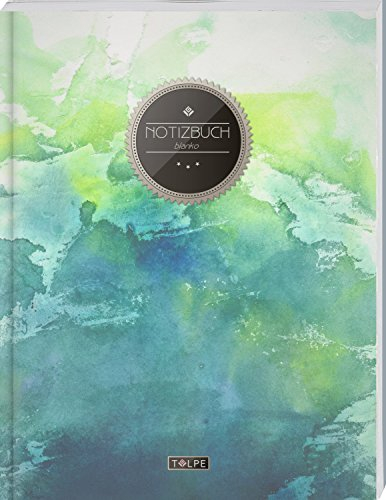 TULPE Blanko Notizbuch A4 „C003 Grunge“ (140+ Seiten, Vintage Softcover, Seitenzahlen, Register, Weißes Papier - Dickes Notizheft, Skizzenbuch, Zeichenbuch, Blankobuch, Sketchbook)
