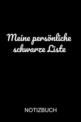 Meine persönliche schwarze Liste: a5 Notizbuch gepunket, dotted, punktkariert, dot grid, 120 Seiten