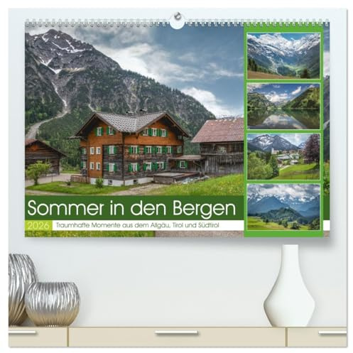 Sommer in den Bergen (hochwertiger Premium Wandkalender 2026 DIN A2 quer), Kunstdruck in Hochglanz: Tauchen Sie Monat für Monat in faszinierende ... der Alpenregionen einfangen. (CALVENDO Orte)