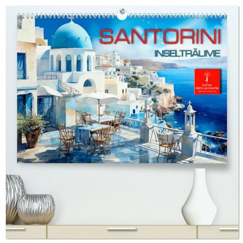 Santorini Inselträume (hochwertiger Premium Wandkalender 2026 DIN A2 quer), Kunstdruck in Hochglanz: Santorini, die schönste Insel Griechenlands. (CALVENDO Natur)